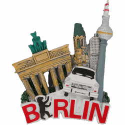 Magnet Polyresin Sehenswürdigkeiten mit Trabi